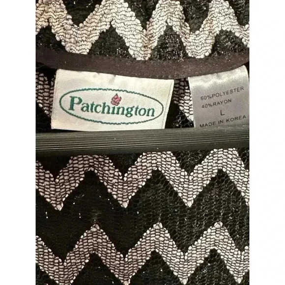Patchington Chevron Blk/white L Button Up - Picture 5 of 5